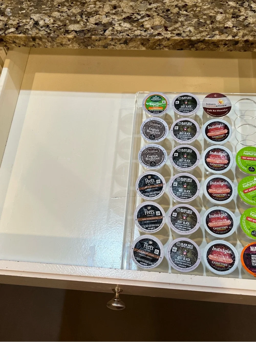 24-Slot Flat Acrylic Coffee Pod Holder (pods not included)